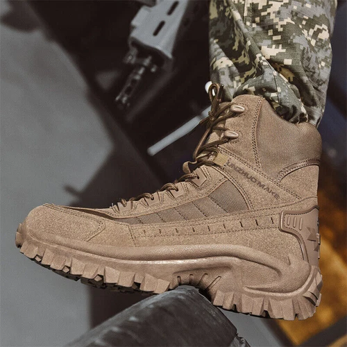 Stivali Uomo Escursionismo Militare Impermeabili Tattici Combattimento Moto Scarpe/ - Foto 8 di 32