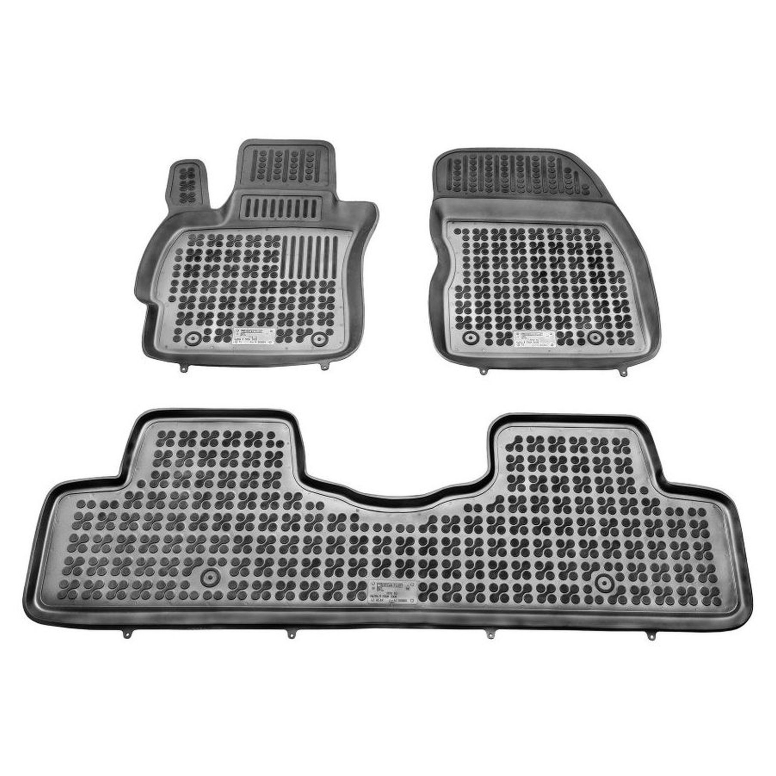 Tapis de sol en caoutchouc Rezaw-Plast noir pour Mazda 5 I 2005-2010