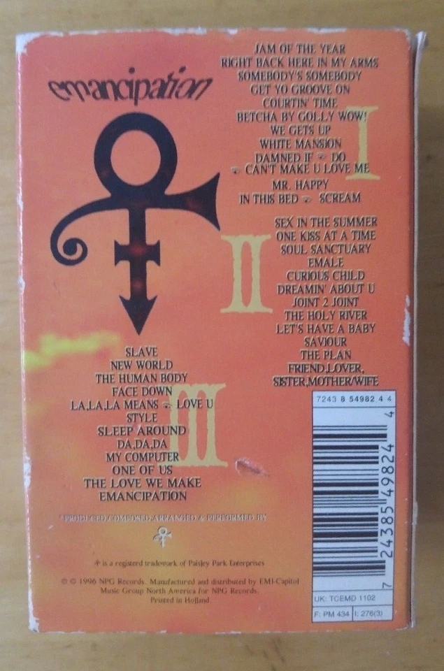 Prince - Emancipation 3 X Cassette Tapes + Slip cover Made in Holland - Image 2 of 4
