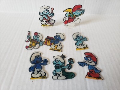 Vintage 1980s PEYO Smurfs Shrinky Dinks Figure Toy Lot