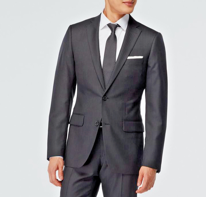 2022 BESPOKE Black Herringbone Sport Coat Suit Blazer… Gem