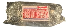 Budweiser Beer Keychain Thanks For Drinking Responsibly Keyring NOS
