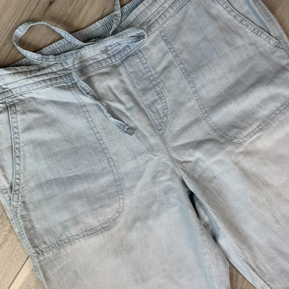 Pantalones suaves Joie acogedores chambray salón playa chill para mujer XS Foto 2 de 4