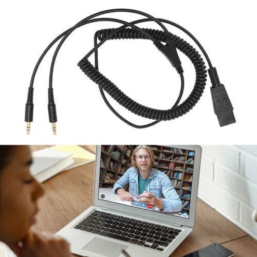 Quick Disconnect To 3.5mm Cable QD To Dual 3.5mm Adapter Cord For Plantronic ZZ1 - Photo 1 sur 12