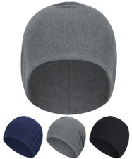 Polar Fleece Hat Beanie Slouchy Skull Ski Men Women Winter Warm Solid Skull Caps