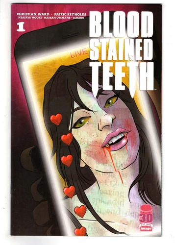 BLOOD STAINED TEETH #1 (2022) - GRADE NM - VAULT J. HAMMOND EXCLUSIVE VARIANT!
