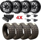 20X10 Fuel Triton Wheel Tire Package Set Mud Terrain M/T Fit Jeep Wrangler 35