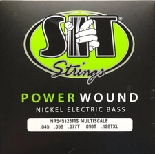 S.I.T Power Wound Nickel Bass Strings; Multi-scale 5-Strings gauges 45-128