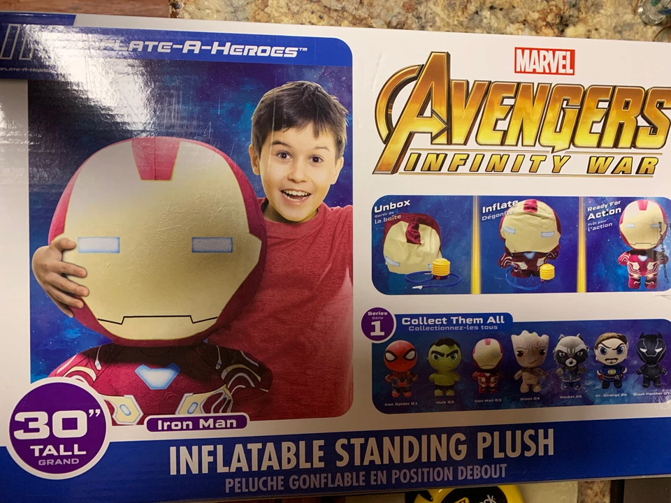 Peluche inflable Iron Man de 30"" de alto Marvel Avengers Infinity War Inflate-A-Heroes" Foto 3 de 3
