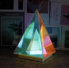 Lámpara de Escritorio Acrílico 9.76 Pulgadas Lámpara Multicolor Vista Transparente Con Base