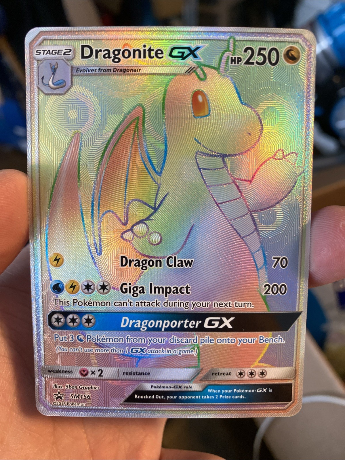 Dragonite GX SM156 - Black Star Promo - Near Mint NM Pokemon Card