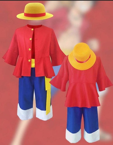 Kostüm, Einteiler Kostüm, Cosplay, mit Hemd, Hose, Gürtel, Strohhut Größe 3T/4T - Bild 2 von 6