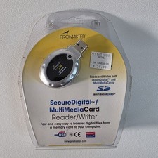 ProMaster Secure Digital Multi Media Card Reader/Writer; USB Plug In Drag  Drop