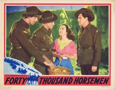 FORTY THOUSAND HORSEMEN Original US Lobby Card 6 Charles Chauvel Grant Taylor