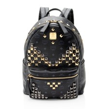 MCM Visetos Studded Stark Medium Backpack