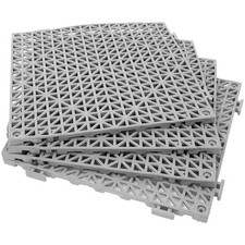 12 Pack 12 X 12 Interlocking Rubber Bathroom Flooring Tiles Non-slip Splicing