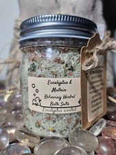 Eucalyptus  Mullein Herbal Bath Salts 8 Oz