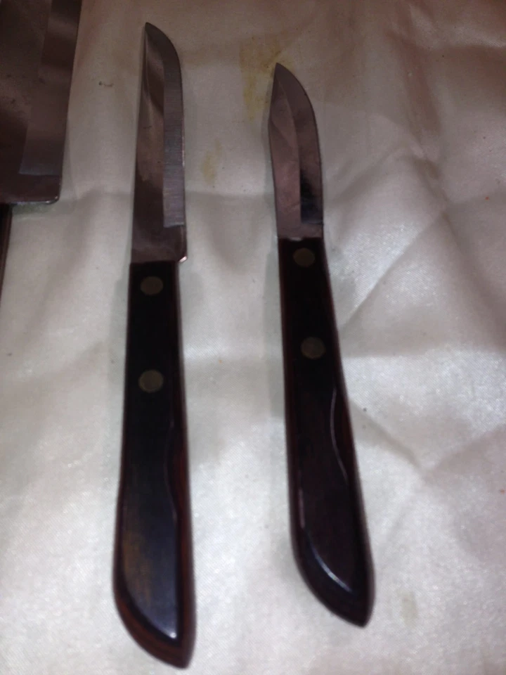 Juego de cuchillos de 8 piezas Town Country Washington Forge Fleetwood estuche de almacenamiento de madera Foto 4 de 4