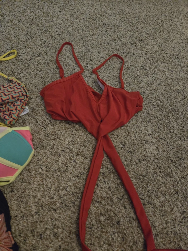 Lote de 4 tops de bikini azul marino antiguo, Xhilaration, sin marca talla L-M Foto 4 de 4