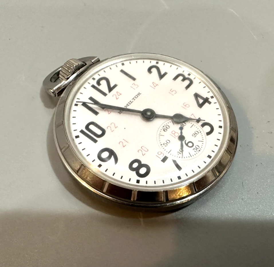 Reloj Bolsillo Hamilton 992B Talla 16, 21 Joyas Circa 1953 en Excelente Estado Foto 4 de 4