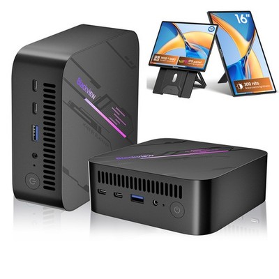 Blackview MP100 Mini PC AMD Ryzen 5 7430U 16GB 512GB SSD Win 11 Pro Mit Monitor