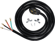 Certified Appliance Accessories 50-Amp Appliance Power Cord, 4 Prong Range Cord,