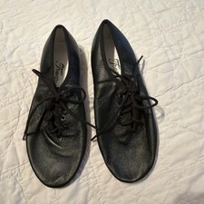 Theatricals T7302 Black Adult 7 1/2 Leather Full Sole Ballet Shoe Slipper New