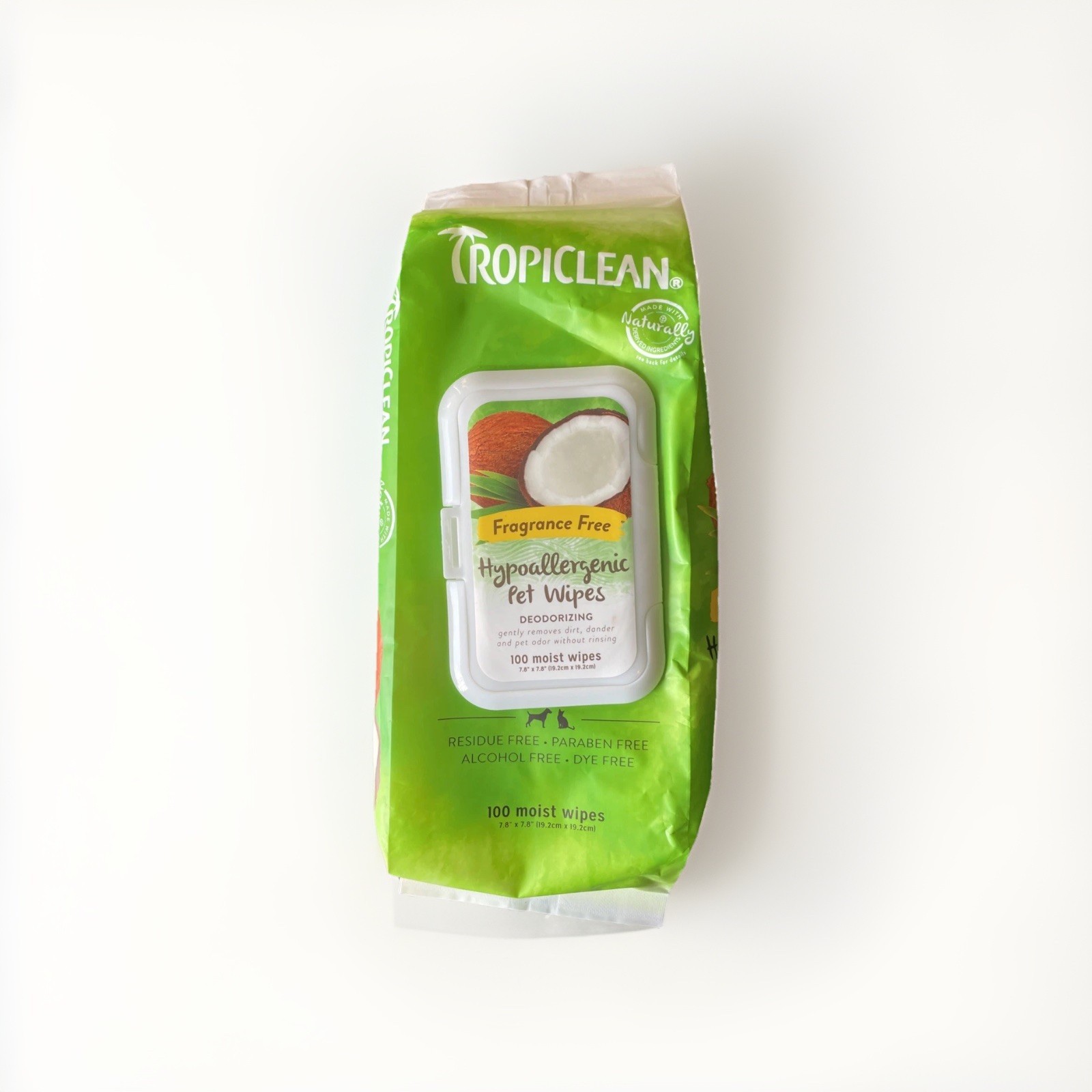 Tropiclean Hypoallergenic Wipes for Cats Dogs Puppies Kitten