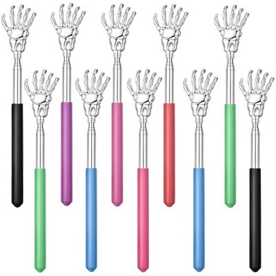 10 Pack Stainless Steel Telescopic Back Scratchers - Extendable 16.5 to 42cm,...