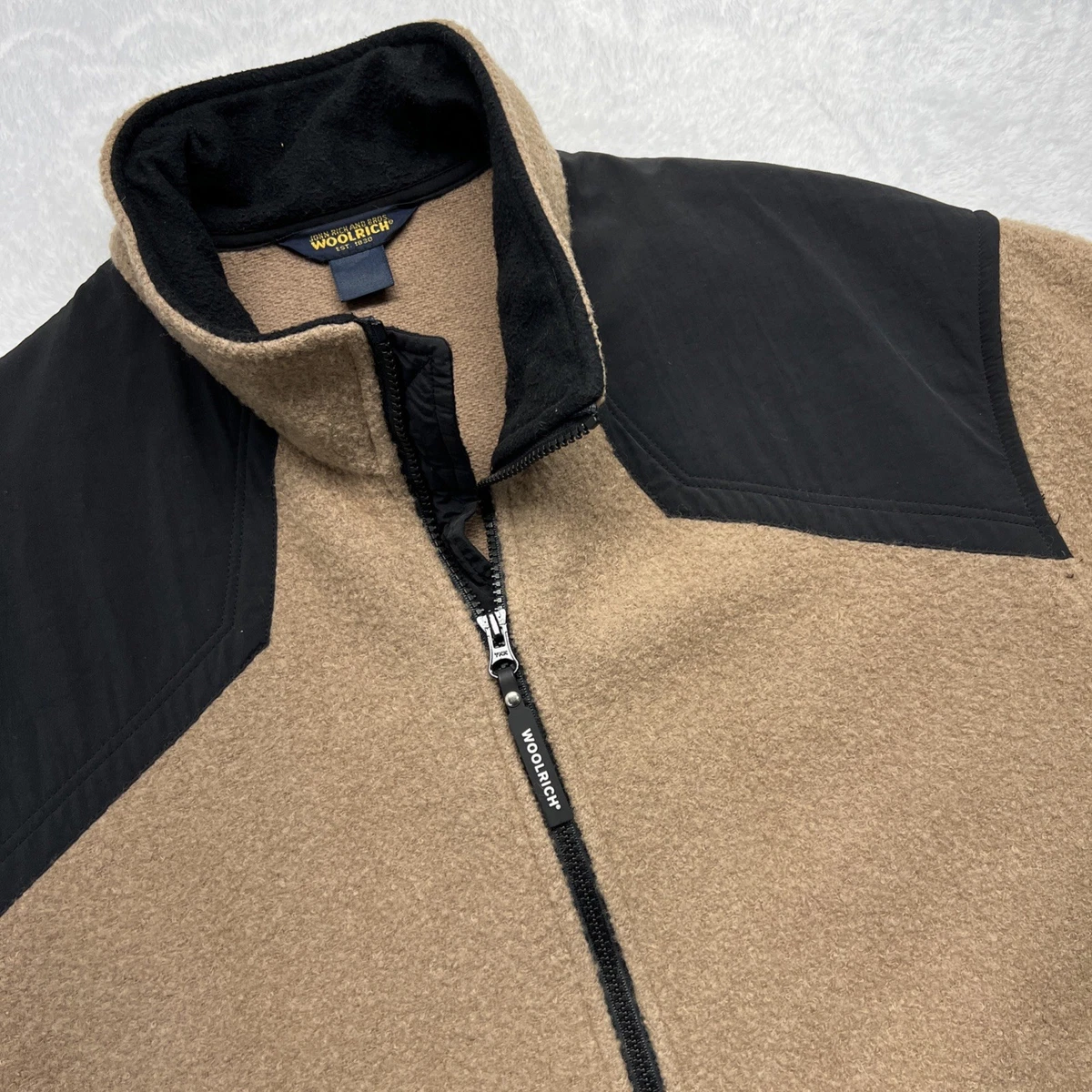 【新品】WOOLRICH JOHN RICH&BROS SHORE JACKET Woolrich John Rich & Bros Blue Label Front Zip Wool Nylon Jacket
