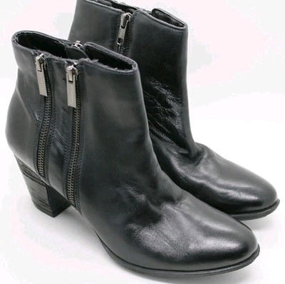 Les Tropeziennes Damen Stiefeletten Boots schwarz Leder Reißverschluss Gr.40 BB
