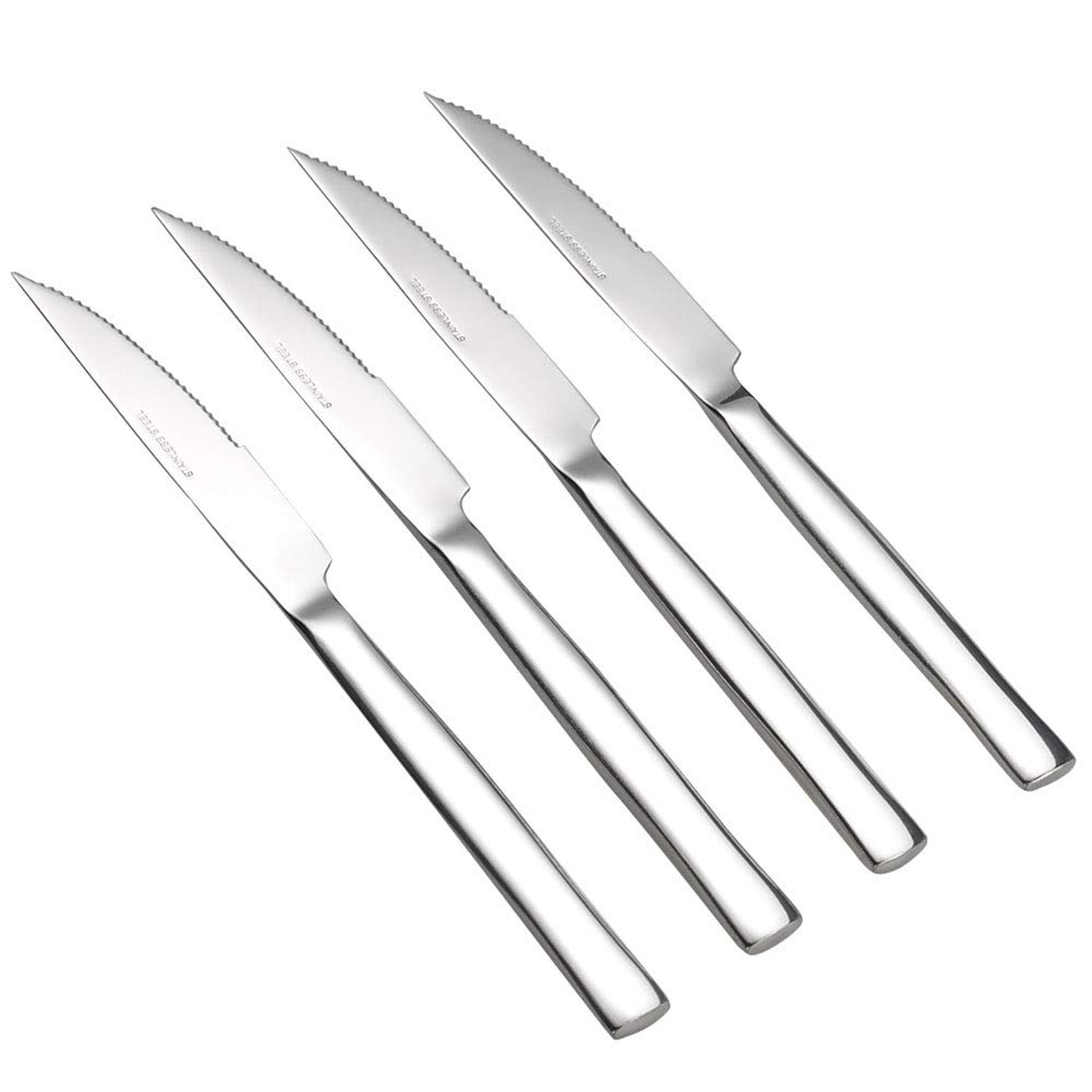 Idotry 6-Piece Stainless Steel Steak Knives, Kitchen Dinner Knives