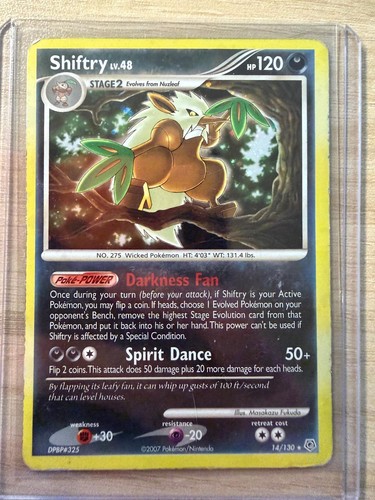 Shiftry 14/130 Holo Rare Diamond & Pearl Pokemon Heavily Played