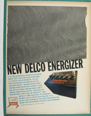 #ad #ad Print Ad New Delco Energizer United Motors Service Vintage Automotive 1969 $15.00