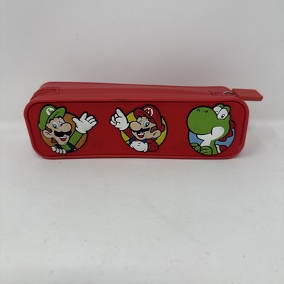 Nintendo Super Mario Silicone Soft Zipper Pencil Case  Kids School Organizer
