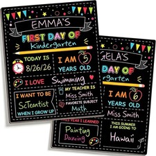 First Last Day of School Chalkboard,Back to School Supplies