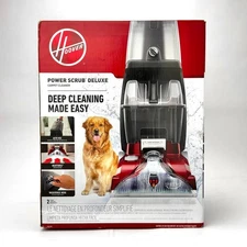 Hoover Power Scrub Deluxe Red Upright Carpet Vacuum Cleaner - New, Sealed Box