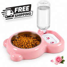Dog Bowls, Cat Food and Water Bowl Set