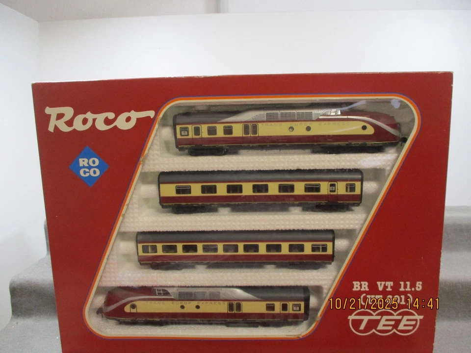 Roco H0 04183A/04070A TEE Dieseltriebzug & Ergänzungs-Set VT 11.5 DC Analog OVP - Bild 3 von 4