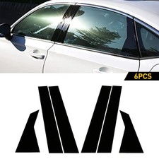 6x Pillar Post Door Trim Black For Honda Civic Sedan 2022 Car Accessories