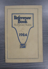 Original 1924 Buick Reference Book - Six Clyinder Models Original 1924 Buick Reference Book - Six Clyinder Models