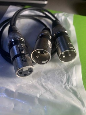 XLR Adapter Buchse auf 2 x Stecker Splitter/Kombinator Kabel Leitung Pro Audio Equipment