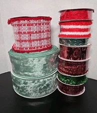 Celebrate It Assortment Of 10 Christmas Ribbon New