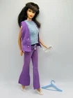 VTG 70’s Barbie Doll Clothes Mego Maddie Mod Outfit #1717 Lotsa Lavender-NO DOLL
