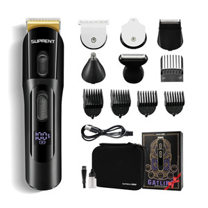 Trimmer pour les hommes - 16 Pièces Hommes Kit de grooming avec étrier électrique,