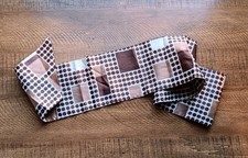 Vintage Stylish Silky Women's Scarf 38" Autumn Tones 1960's Geometric Shapes