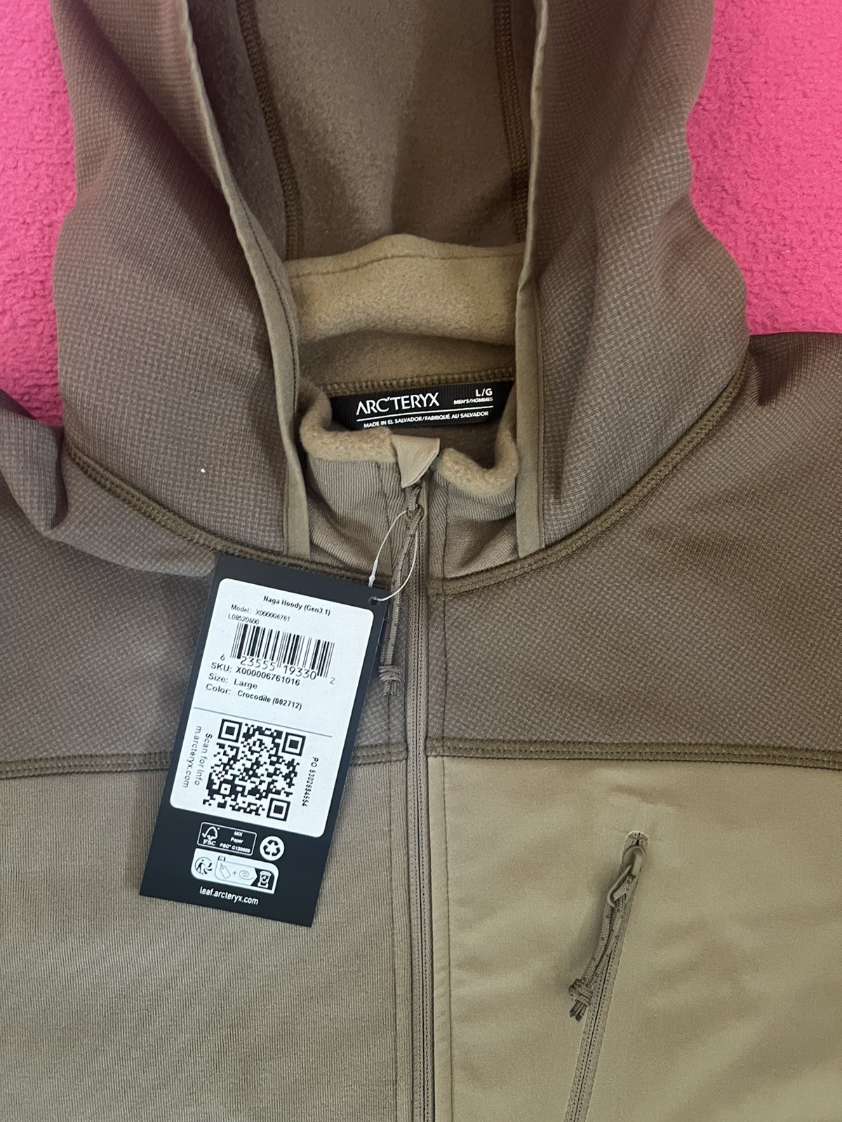 Arc’teryx Leaf Crocodile Naga Half Zip Hoody Jacket Gen 3.1 sz M image 3