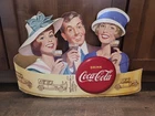 RARE Vintage 1920s Style Coca-Cola Cardboard Die-Cut Sign -24" Store Display Gas