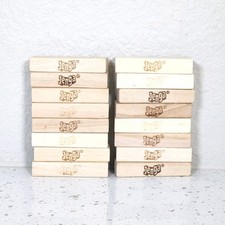 Lote de 16 bloques de repuesto Jenga piezas de juego de madera Hasbro artesanías L