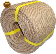 100 Natural Hemp Rope Twisted Jute Rope 100 Feet 1/2 Inch 4 Ply Hemp Ropes All